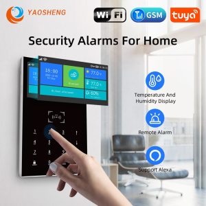 Tuya Smart Home Alarm System Wireless Home Alarm Support Alexa & Google Home With Temperature Humidity Display Security Alarms